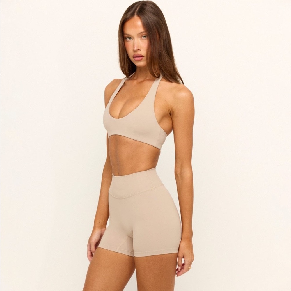 High-Waist Bike Shorts in Nude